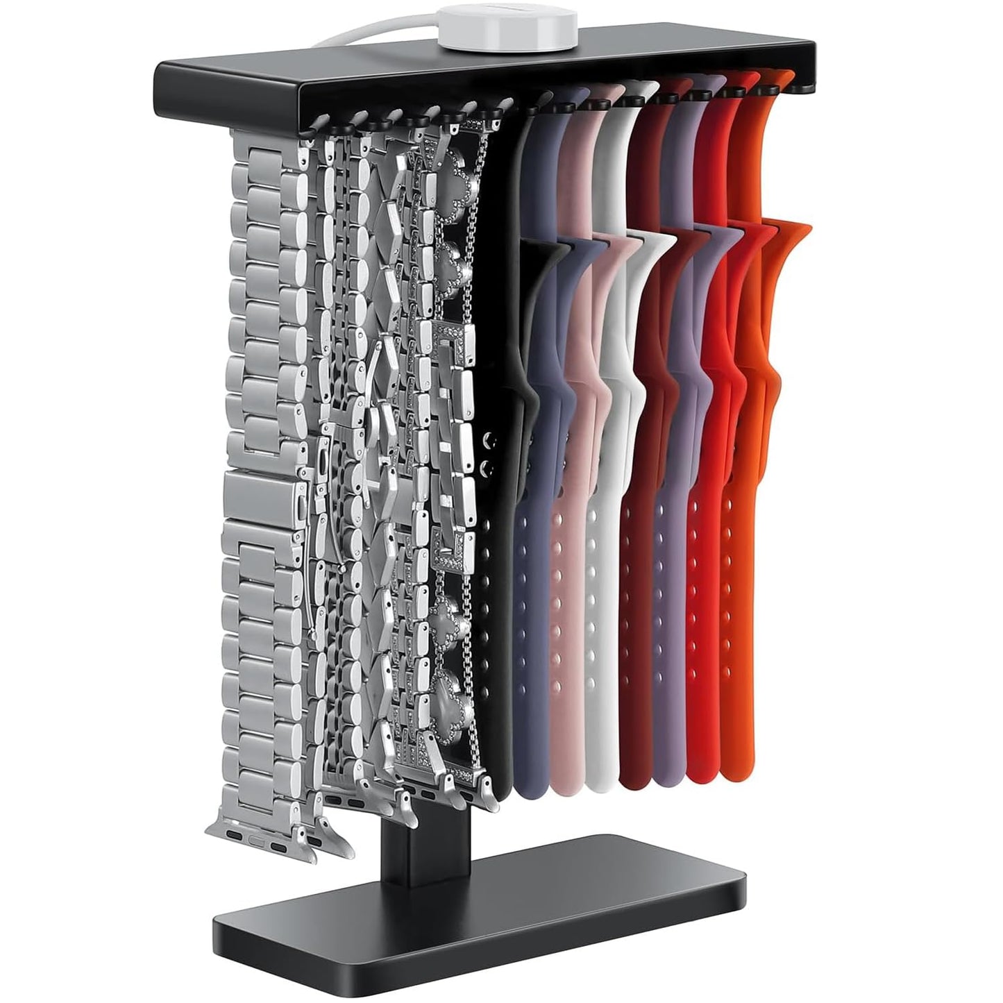3 in 1 Watch Band Holder Organizer for Apple Watch,Smart Strap Silicon Rack,Groove Display for Apple Watch, Iwatch Band