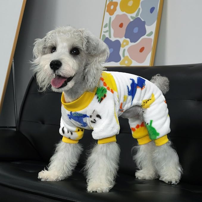 XPUDAC Dog Pajamas Fleece Dog Sweaters for Small Medium Dogs Girl Boy Soft Warm Pet Clothes for Doggie Winter Christmas(Medium)
