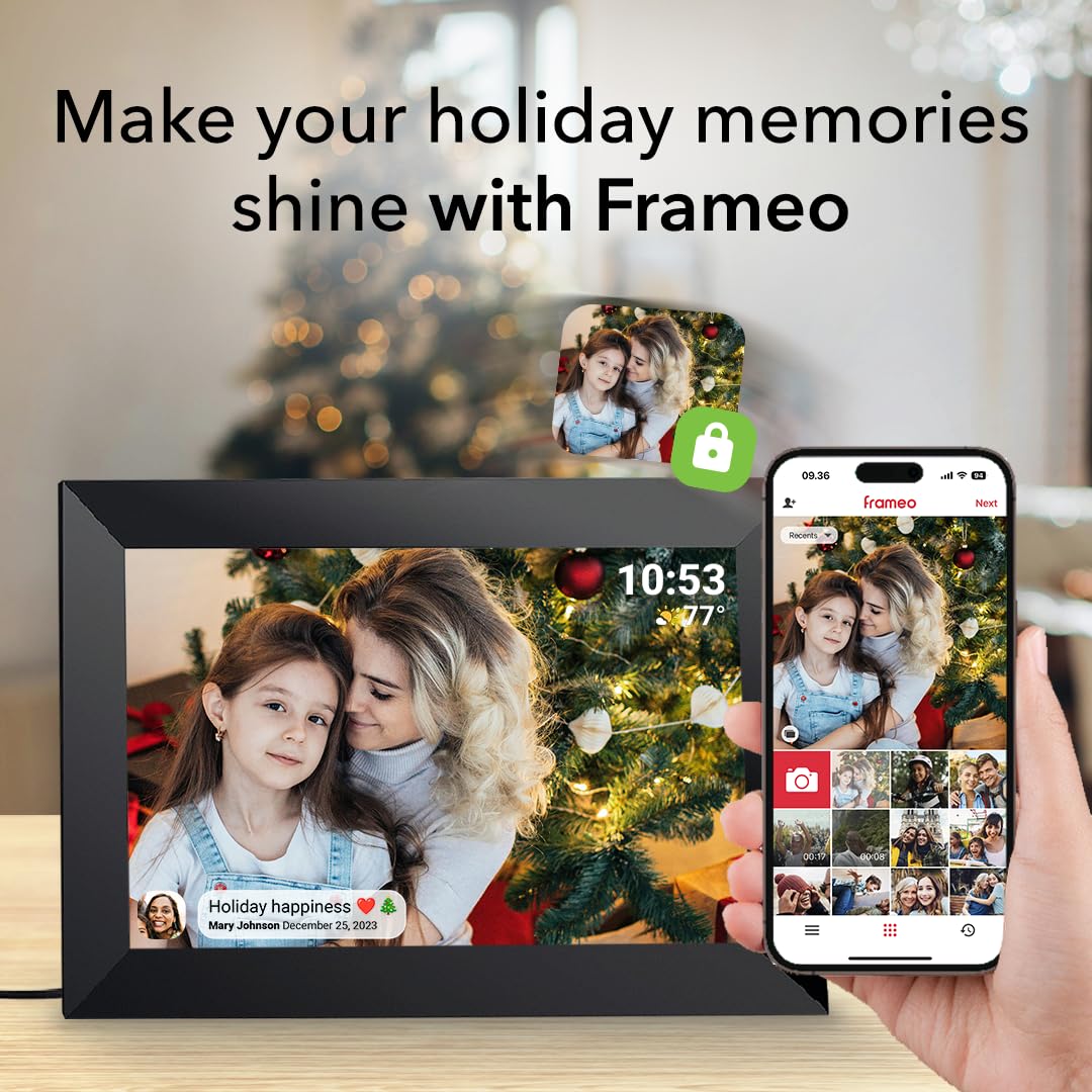 32GB FRAMEO 10.1 Inch Smart WiFi Digital Photo Frame