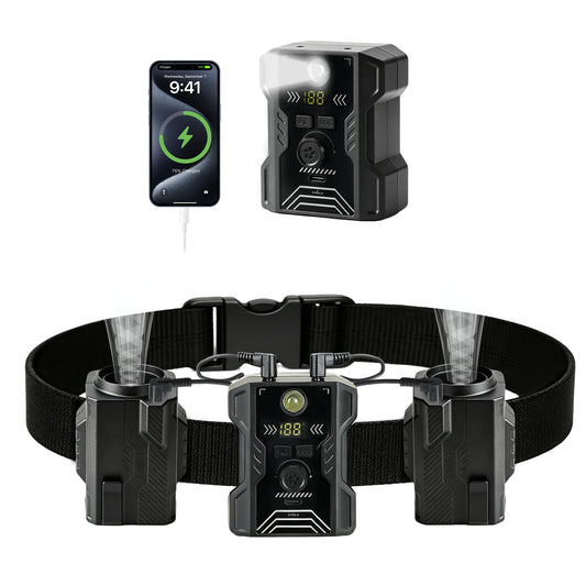 16000mAh Portable Waist Fan 2 Separate Wearable Waist Fans 18000RPM Powerful Belt Fans Rechargeable Battery operated With 100 Speeds for Jobsite Gardening Camping Outdoor work Travel Essentials