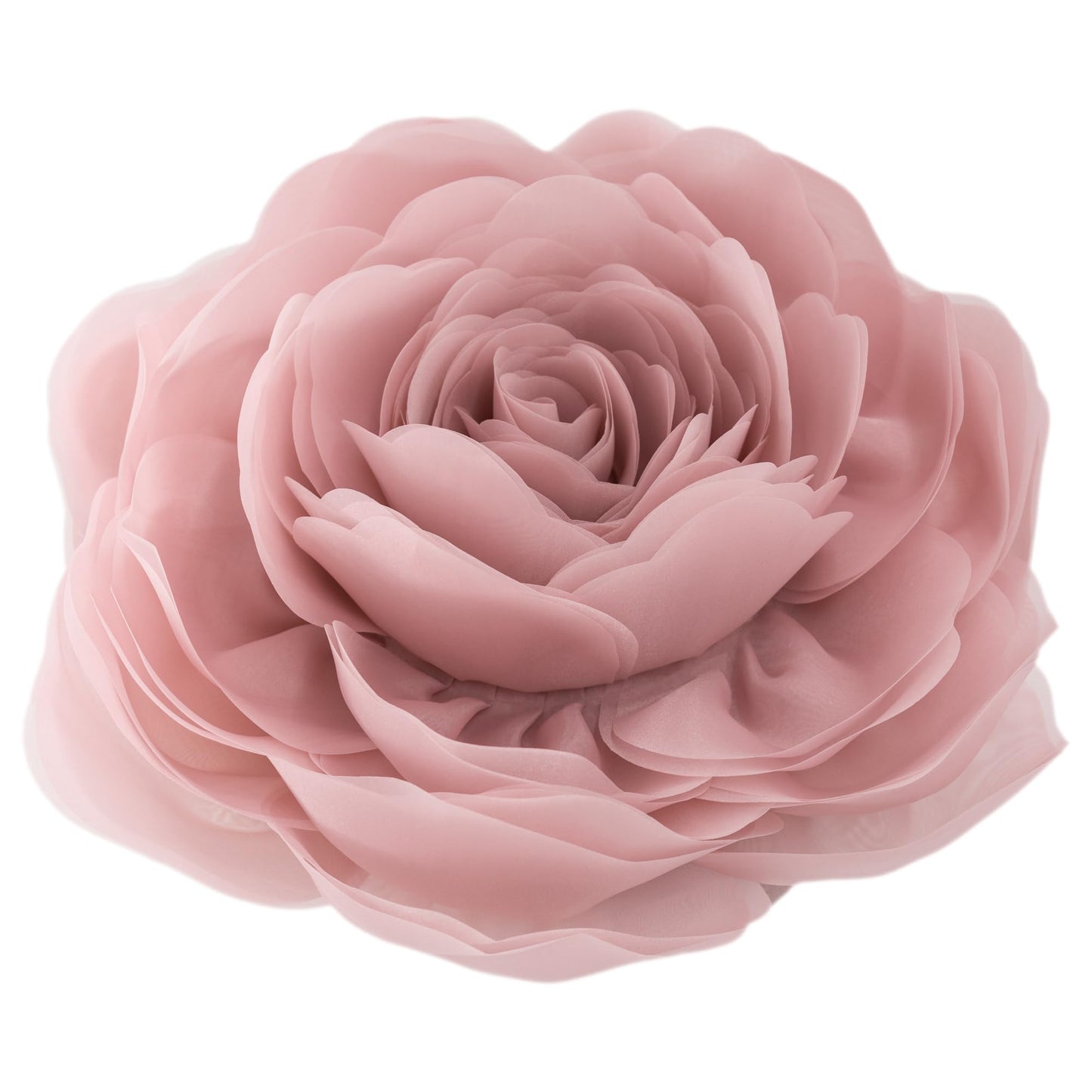 JWH Stereo Flower Throw Pillow Covers Aesthetic Decorative Floral Accent Pillow Cases Round Cushion Handmade Pillowcase for Bedroom Bed Couch Chair Car 12 Inch Dusty Pink