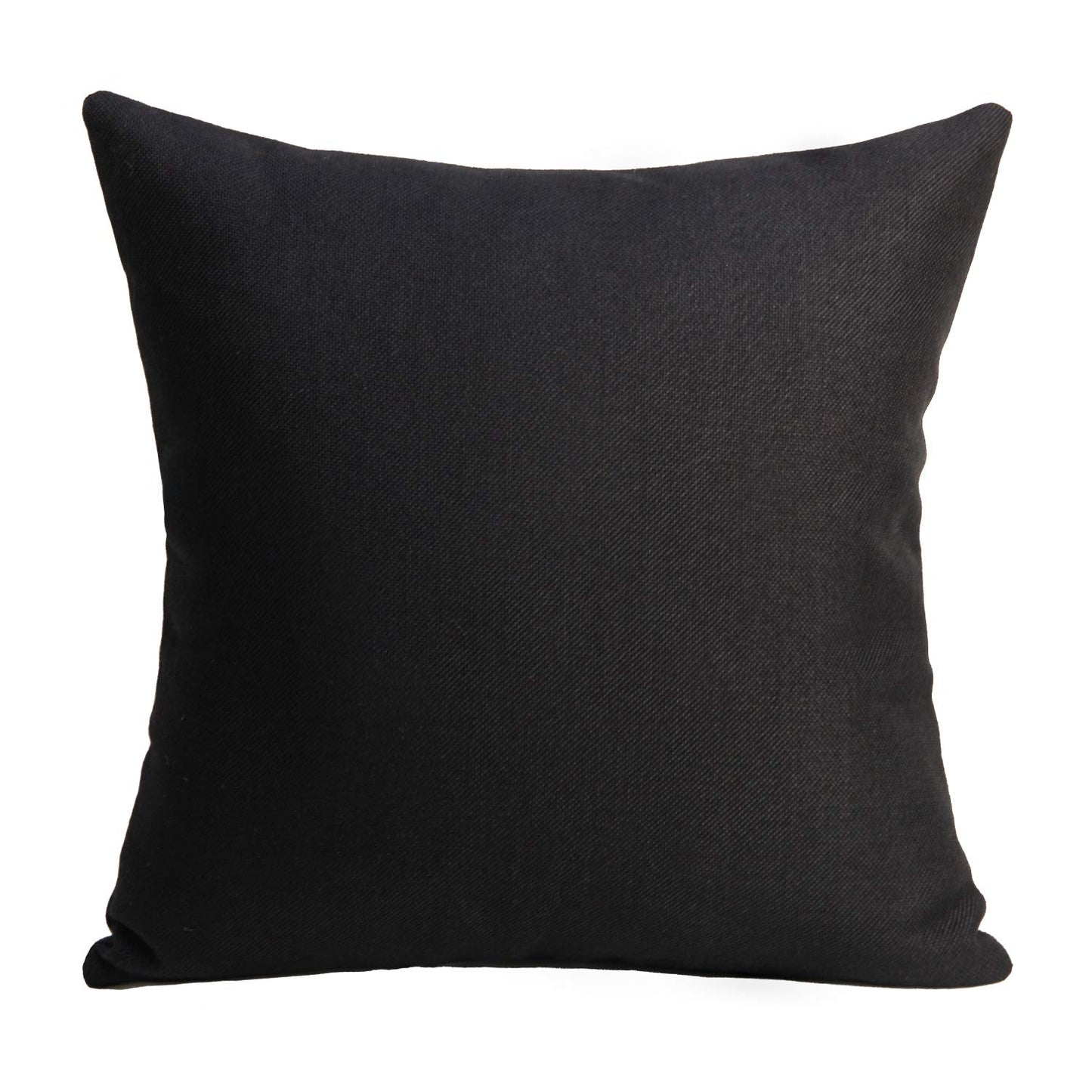 cygnus Set of 2 Black Linen Patchwork Faux Leather Throw Pillow Covers for Couch Living Room Bedroom, Modern Accent Decor Square Covers 18X18 inch, Brown and Black