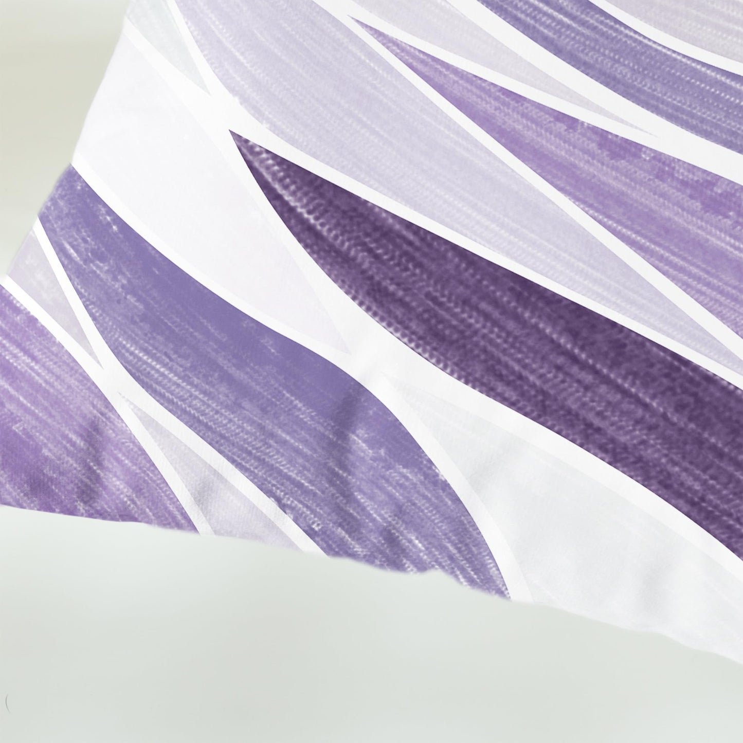 CaliTime Throw Pillow Covers Decorative 18 X 18 Inches Pack of 2 Cozy Fleece Two-Tone Abstract Sea Wave Geometric Cushion Cases for Couch Bed Sofa Farmhouse Decoration Deep Purple Grey