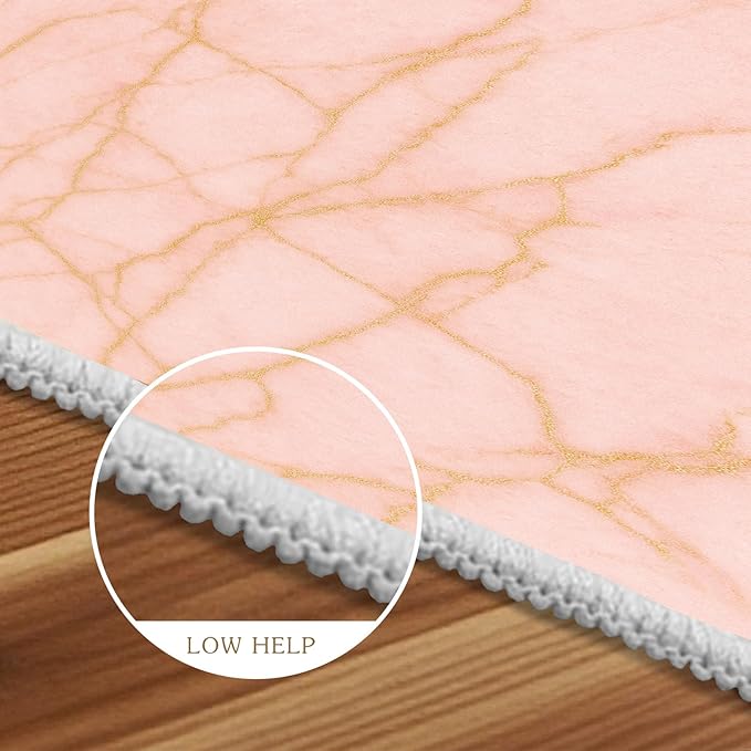 Abstract Marble Rug - 5x7 Area Rugs, Modern Art Rug, Luxury Marble Bedroom Rugs, Washable & Non Slip Carpet Home Decor