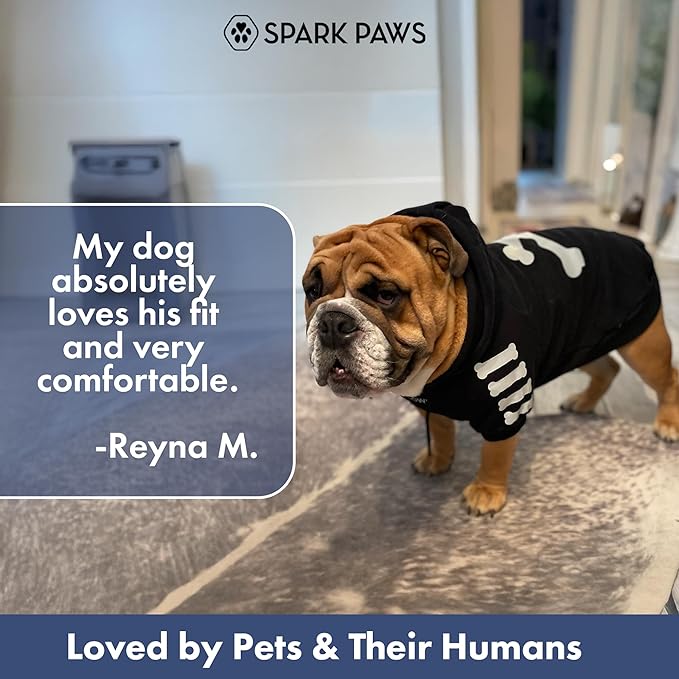 Spark Paws Dog Hoodie – Premium Dog Sweater for Small, Medium, and Large Dogs | Warm Outfits for French Bulldogs, Pitbull, Puppy, Winter Jacket Alternative - Woof - 2XL