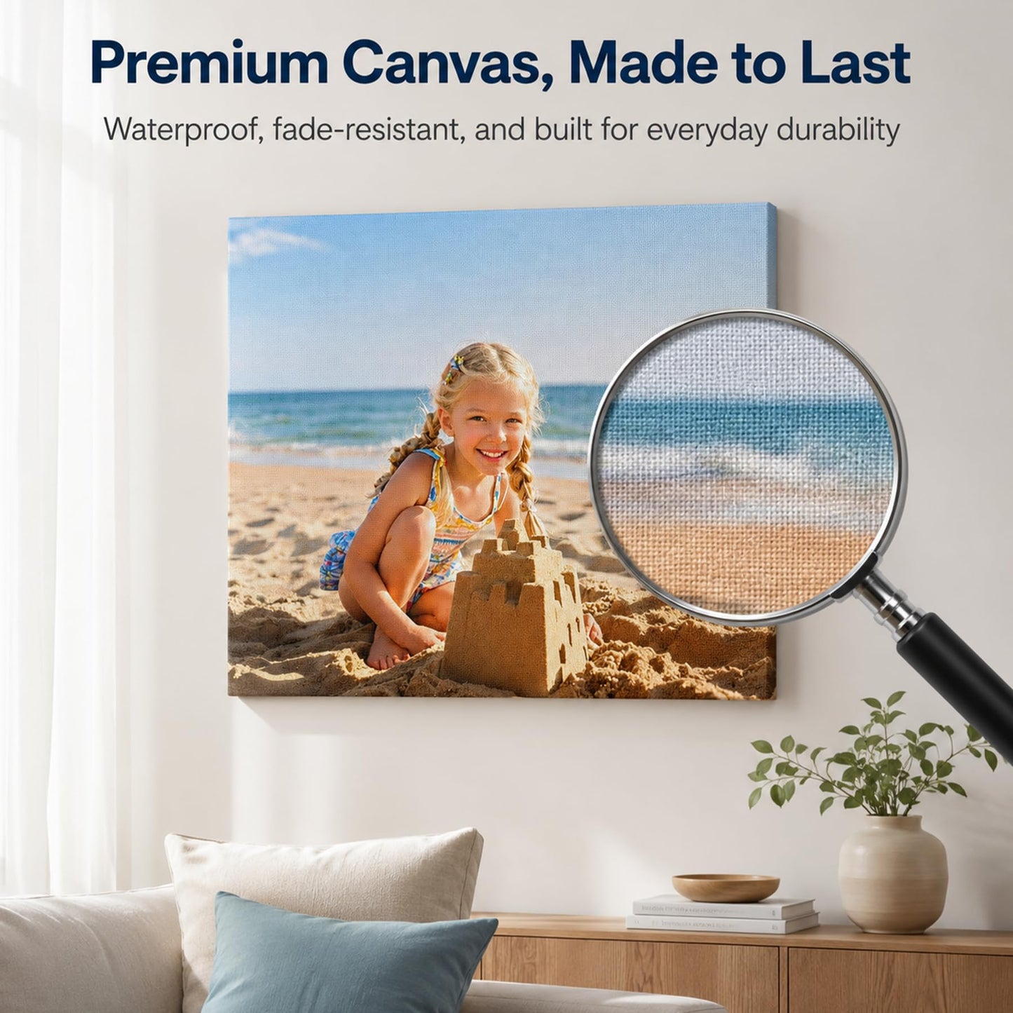 Personalized Custom Canvas Prints 8x10 inch, Photo On Canvas Transform Your Photos into Stunning Framed Wall Art-Digitally Printed Photo To Canvas - Ideal for Home Decor, Gifts & Keepsakes