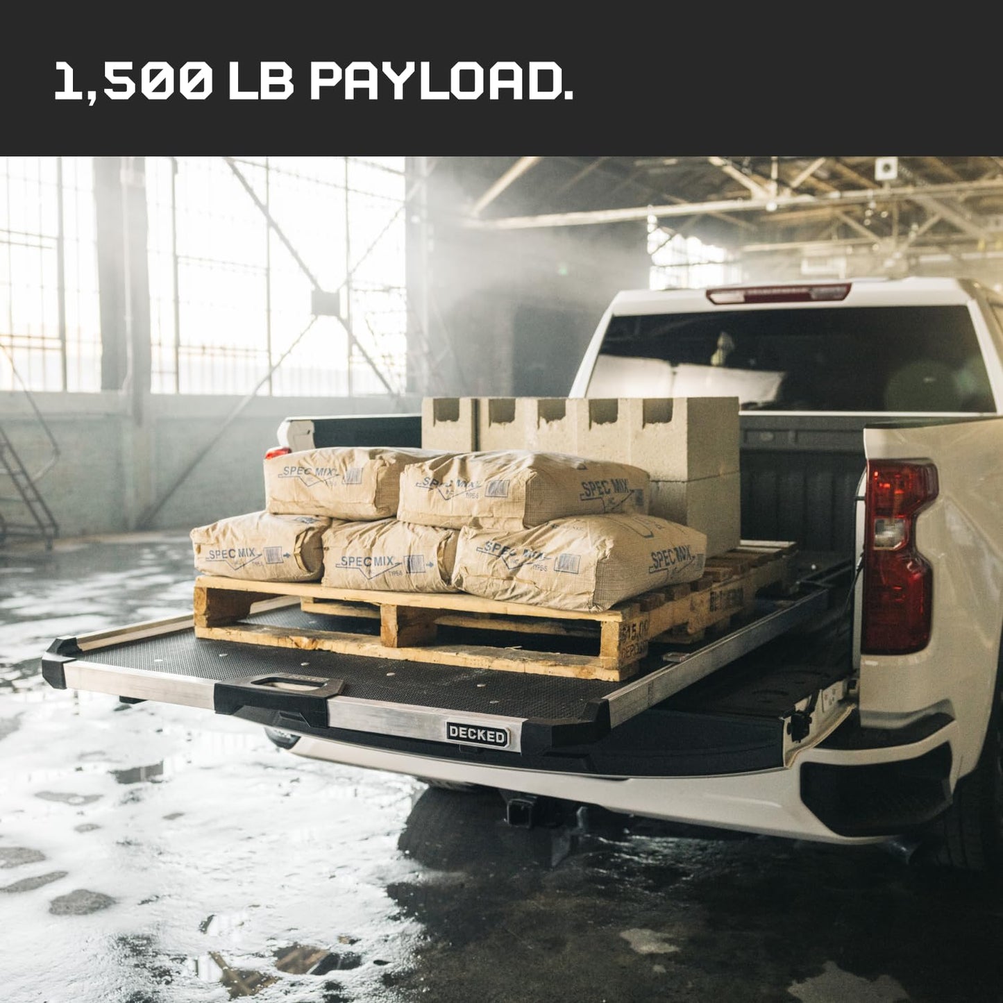 CargoGlide Truck Bed Slide – 1500 lb Capacity, 75% Extension – Heavy-Duty Pickup Cargo Slide for Easy Bed Access – Compatible with CargoGlide 1500/75% / 48" W / 95" L for 8 Foot Bed Trucks