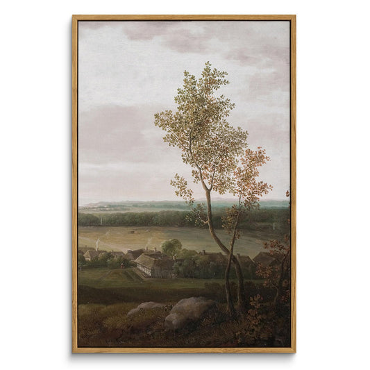 InSimSea Framed Canvas Prints Art Vintage Decor, Rural Scenery Landscape Paintings, Large Prints, Countryside Farmhouse Wall Decorations for Living Room Dining Room Bedroom, 16"x24"
