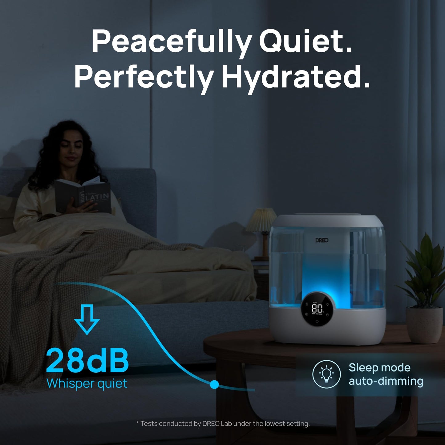 DREO 6L Humidifiers for Bedroom, 60H Runtime, 28 dB Quiet, HM524