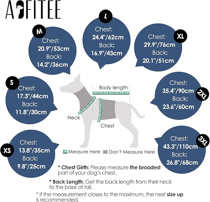 AOFITEE Dog Coat for Large Dogs, Warm XL Dog Jacket Winter, Pet Winter Coat with Harness Built in, Fleece Lined Pet Puffer Jacket Reflective Waterproof Snowsuit for Extra Large Dogs, Blue XL