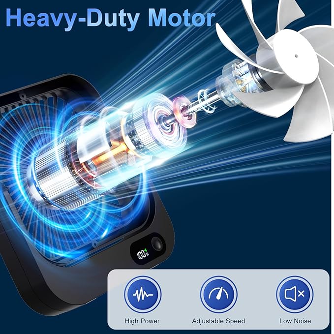 Zaardend Cruise Ship Approved Magnetic Fan, Upgraded 5000mAh Rechargeable & Plug-In, Cruise Must Haves Essentials 2026, Portable Travel Fan Magnetically Cabin Ceiling Airplane RV Camping