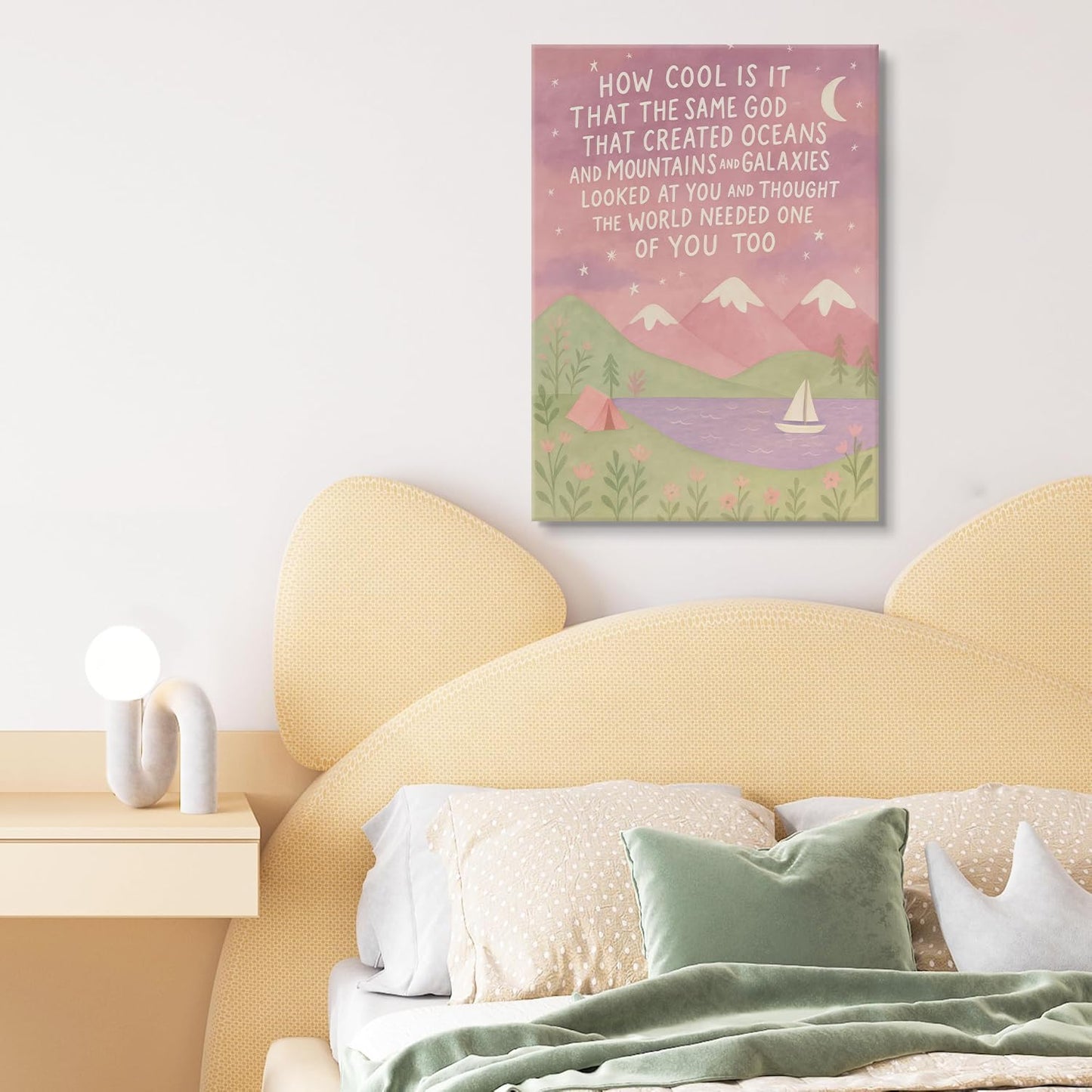 Same God Creation Wall Art Nursery Mountain Wall Decor Christian Inspirational Canvas Print for Boy Kids Room,Teen Bedroom Decor A doption Gifts First Communion Baptism Gifts for Boys 12x16in Canvas