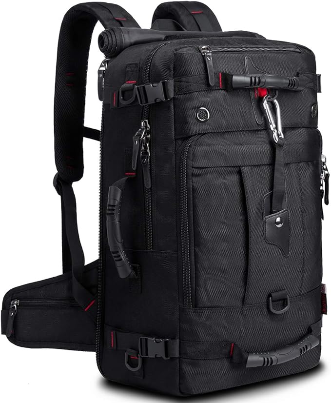 KAKA Travel Backpack, Carry On Backpack Durable Convertible Duffle Bag Fit for 15.6 Inch Laptop for Men and Women(Medium 35L)
