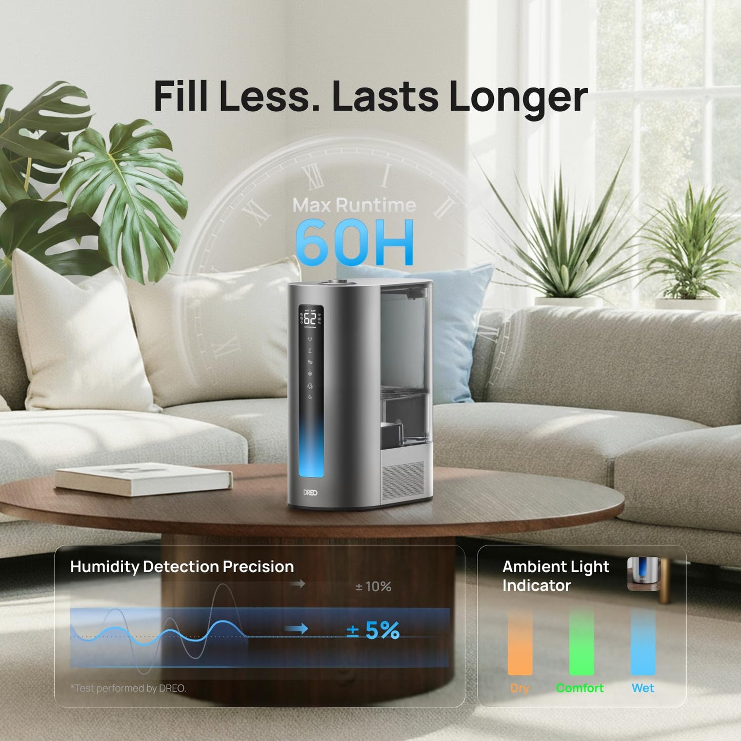 DREO 6L Smart Warm & Cool Mist Humidifiers for Bedroom HM713S
