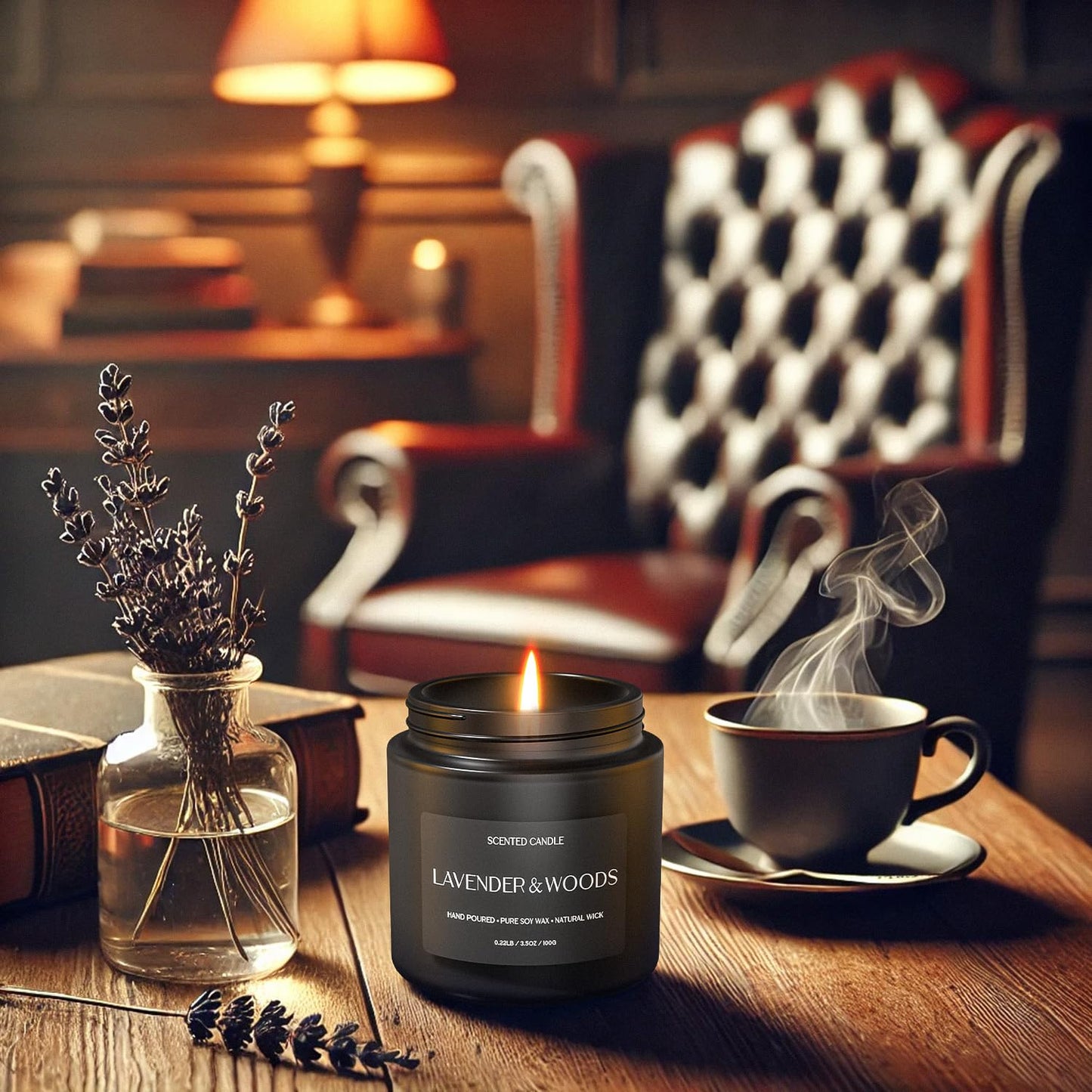 Waxcanpy Scented Candles for Men, Soy Candles for Home Scented, Candle Gifts for Men, 4 Pack Aromatherapy Candle Gift Set for Relaxing, Stress Relief & Home Decor