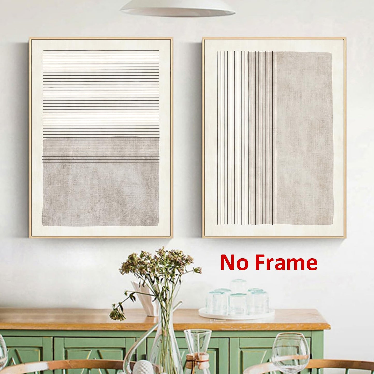 Gray Beige Abstract Wall Art Black Minimalist Line Art Gray Modern Artwork Abstract Gray Painting Minimalist Beige Poster Modern Line Art Prints Neutral Minimalist Wall Art for Bedroom 16x24inx2 No Frame