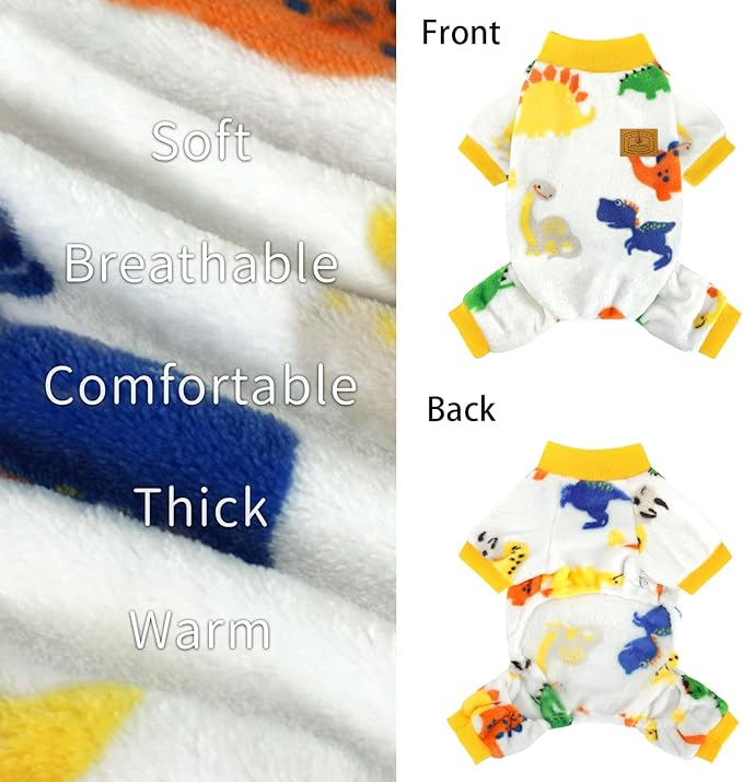XPUDAC Dog Pajamas Fleece Dog Sweaters for Small Medium Dogs Girl Boy Soft Warm Pet Clothes for Doggie Winter Christmas(Small)
