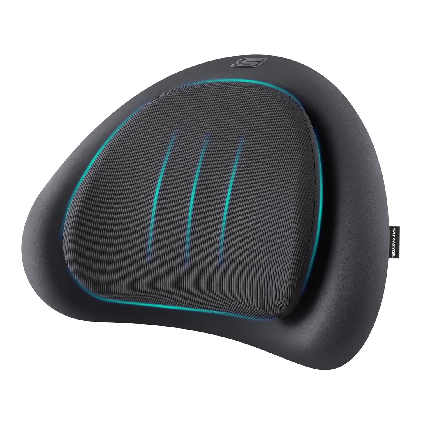 Skechers Lumbar Pillow Premium Memory Foam,Double-Layer-Office Chair Cushion for Tailbone Pain Relief,Butt Pillow for Office Chair,Car seat Cushion,Long Sitting Office Workers,and Car Drivers,Black