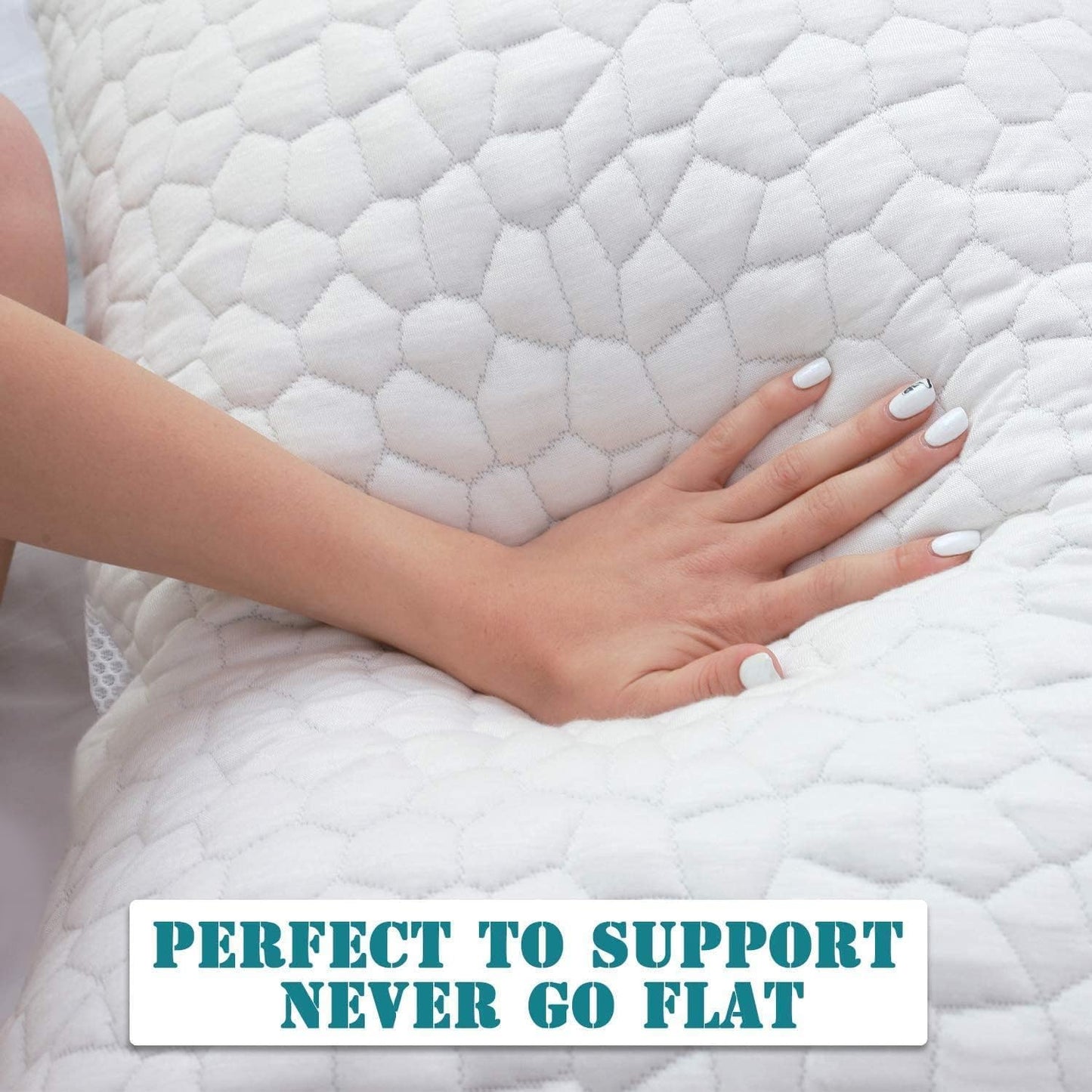 Shredded Memory Foam Pillows 2 Pack, Rayon Derived from Bamboo Pillow Queen Size Set of 2, Cooling Gel Pillows for Sleeping, Adjustable Pillow for Side Stomach and Back Sleepers with Washable Cover