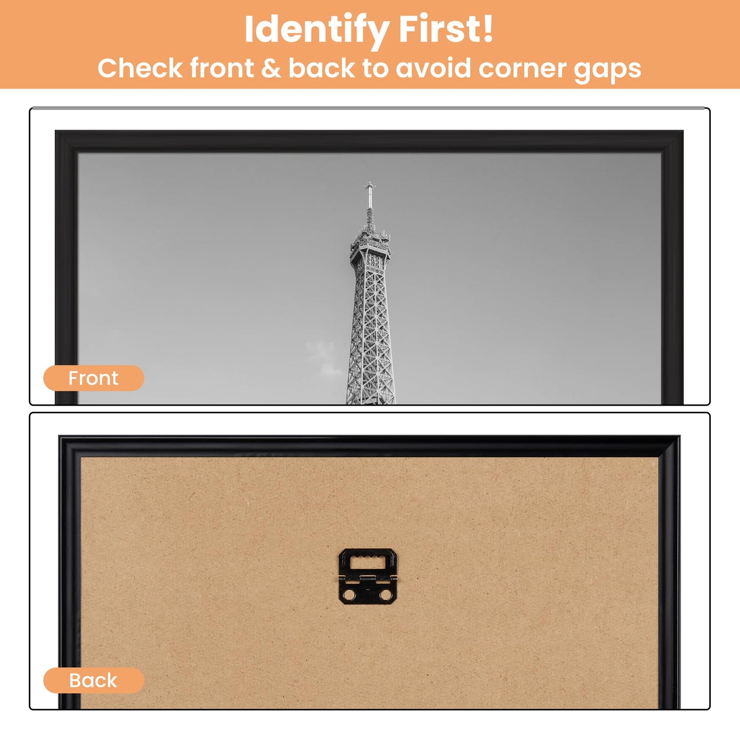 upsimples 16x24 Picture Frame Black 3 Pack, Scratch-Proof Poster Frames 16 x 24 for Photo Gallery - Slide-In Strips, Horizontal or Vertical Wall Mounting
