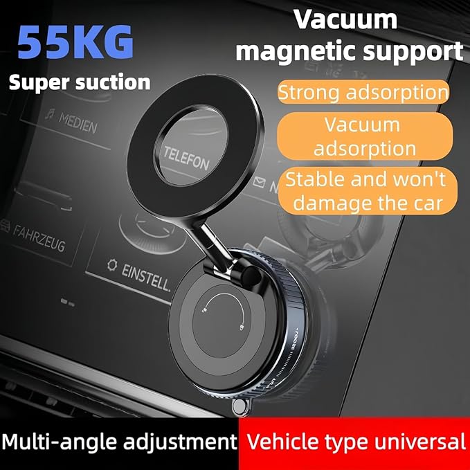 Magnetic Phone Holder for Car X007,Upgrade The Strong Suction Power,360° Rotatable Magsafe Car Mount, Foldable & Adjustable,for iPhone17 Pro Max 16 15 14 13 12 & Android