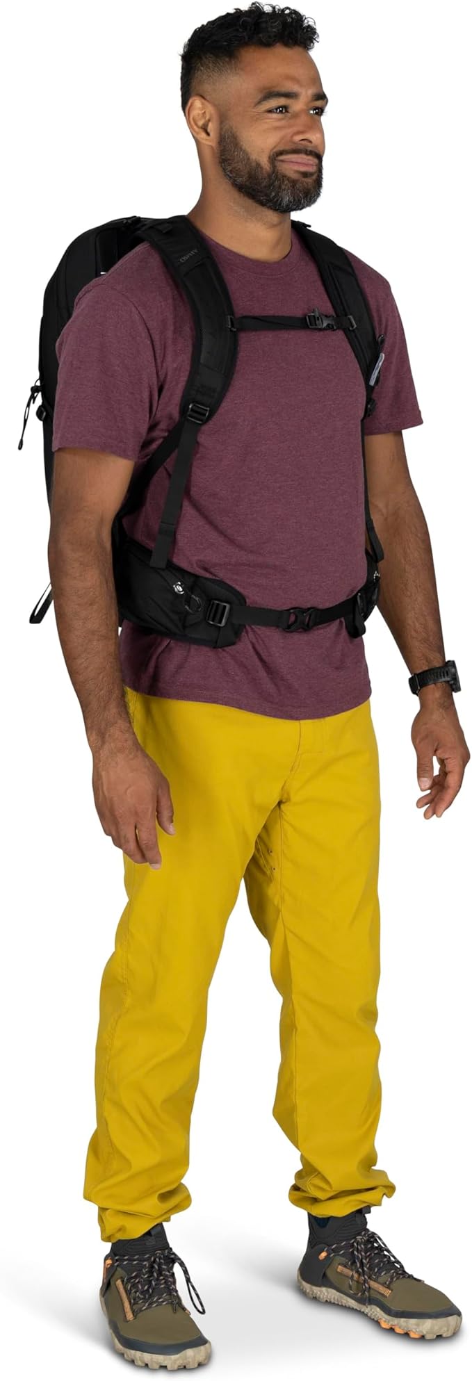 Osprey Talon 22L Men's Lightweight Hiking Backpack - Small Daypack for Travel & Camping, Black/Coal Grey