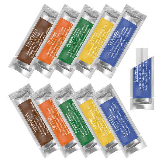 10 Bags Fragranced Car Diffuser Refills for RoyAroma Cars Diffusers Vent Clips, Refillable Car Air Fresheners Scents Diffuser Perfume Essential Oil sticks- Lavender,Lemon,Peppermint,Orange,Eucalyptus