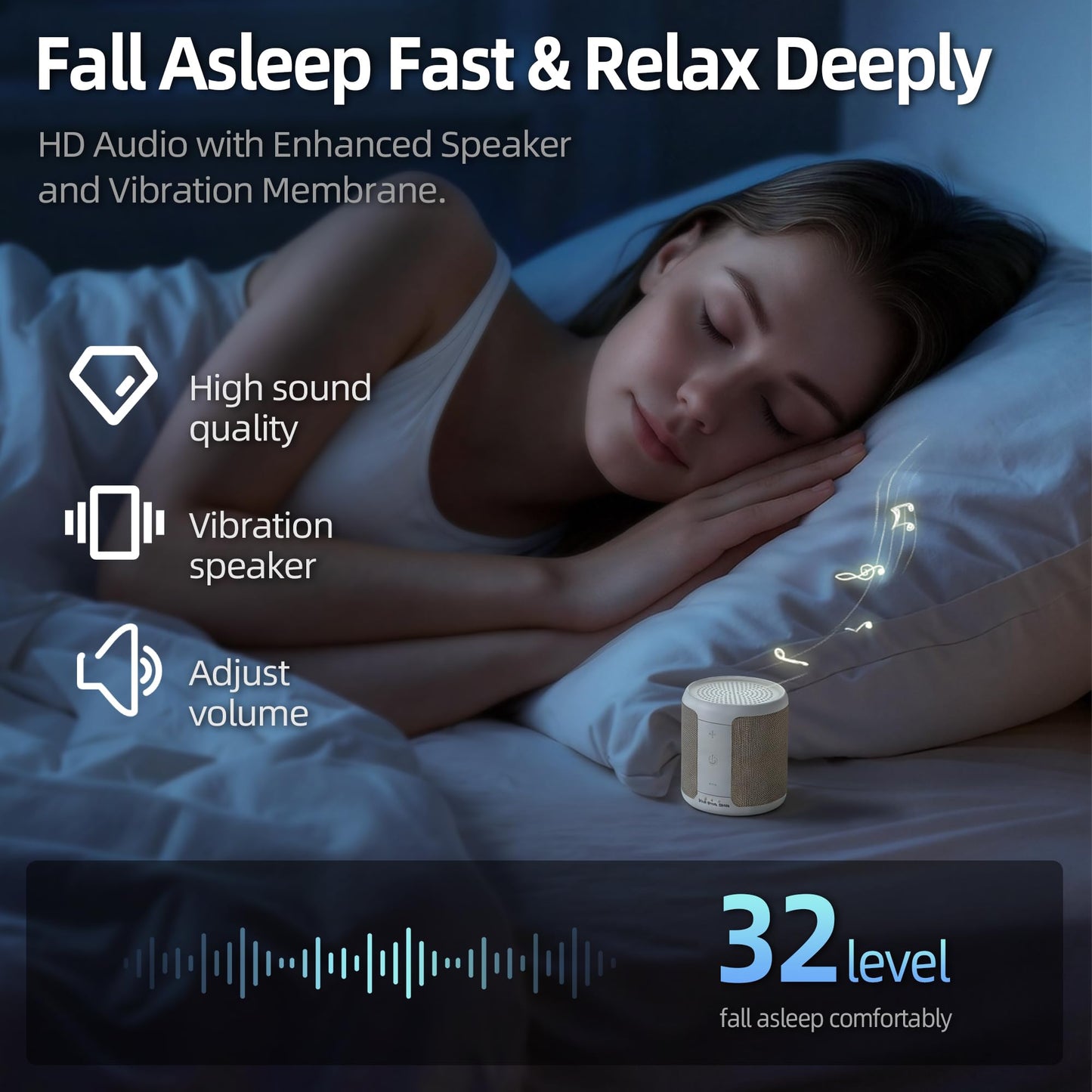 Mee 2ou Portable Sound Machine for Baby, Kids & Adults, 30 Soothing Sounds, 32 Volume Levels, 3 Timers, Rechargeable Mini White Noise Sleep Sound Machine for Travel Camping Home Office Nursery