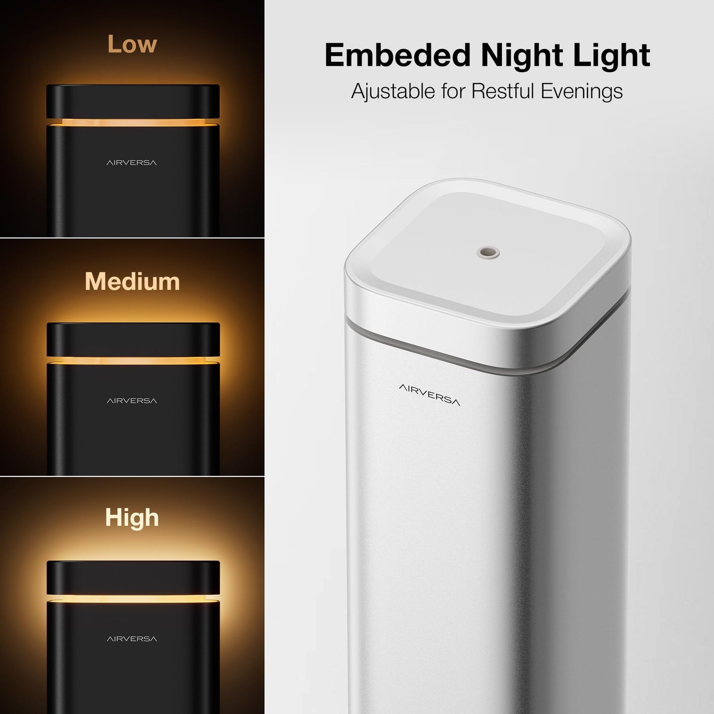 Airversa Waterless Diffuser, Smart Tower Diffuser with App Control, Cold Air Scent Diffuser Oil Machine for Homes Offices Hotels, 300mL Capacity, Up to 1500 sq ft, DC-12V/1A Plug, RDX Black Kit