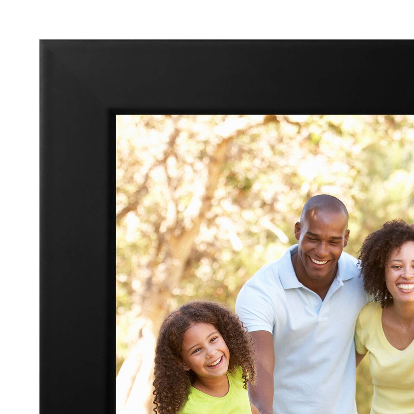 Americanflat Hinged 8x10 Picture Frame with Shatter-Resistant Glass - Double Picture Frames with Engineered Wood - Signature Collection - Photo Frame for Tabletop Display - Black