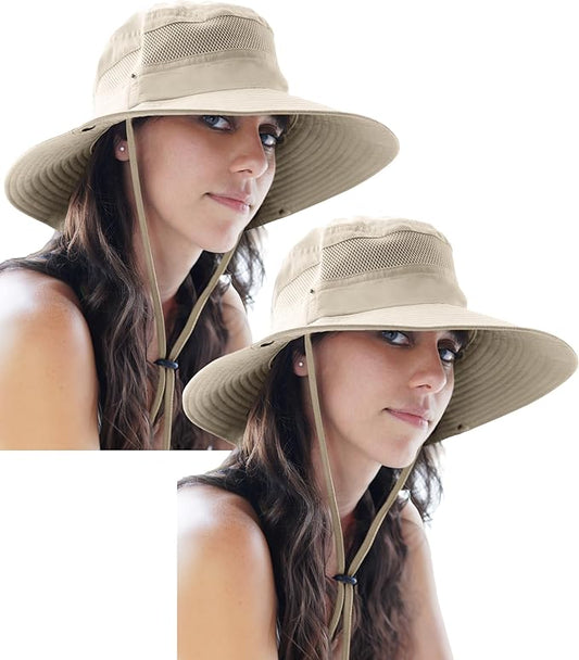 GearTOP Safari Hat for Men Sun Hats for Women UV Protection UPF 50+ Fishing, Gardening, Hiking Hat (22-23 1/2")