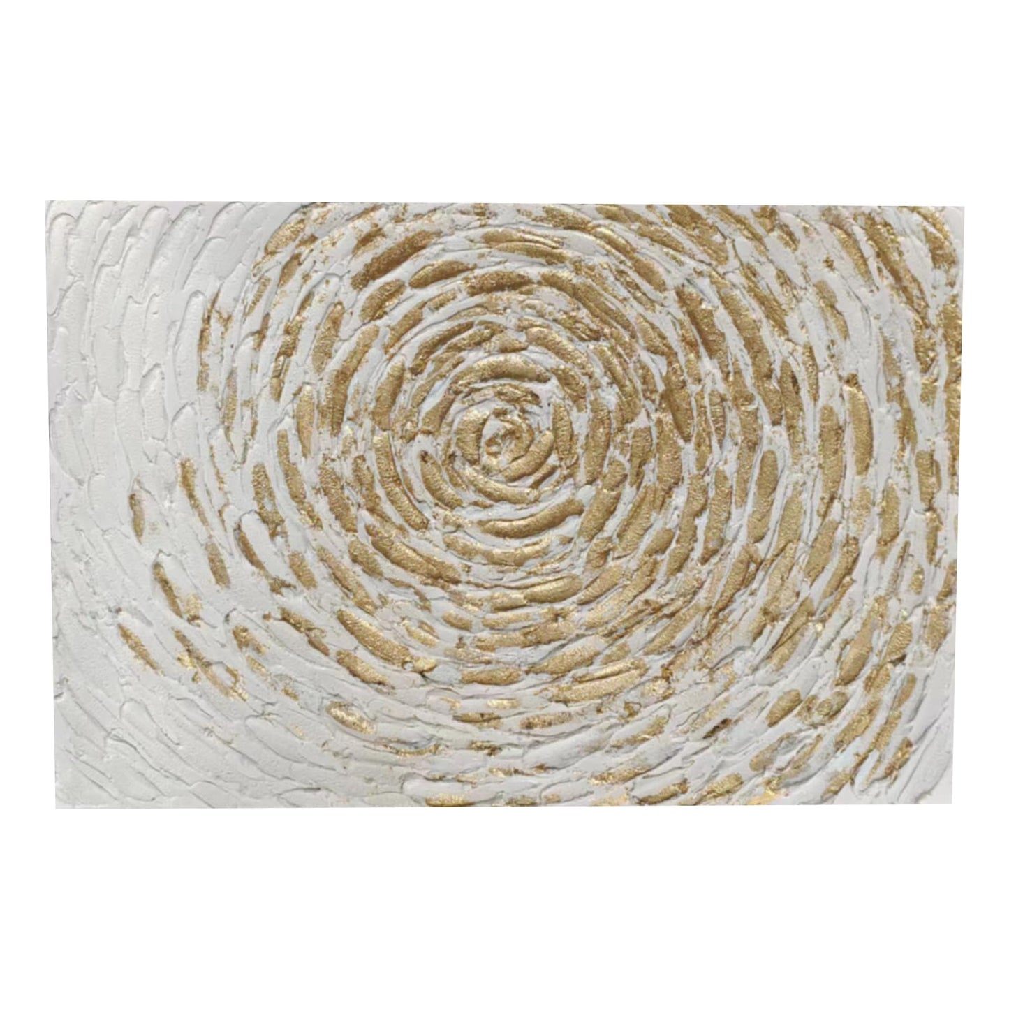 Boiee Art,24x36Inch 100% Hand Painted Modern White Gold Wall Decor Art Textured Canvas Oil Painting Minimal Style Artwork Abstract Floral Acrylic Painting Wood Inside Framed Hanging Wall Decoration