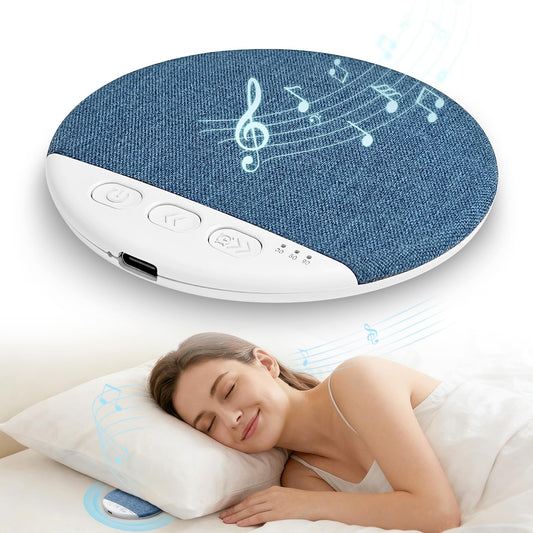 Vitomas New Sleep White Noise Machine with Smart Bluetooth 5.4 Pillow Speaker with Up to 48H Playtime & 3 Timers with Stereo Bass Private Sleep Headphones-Blue