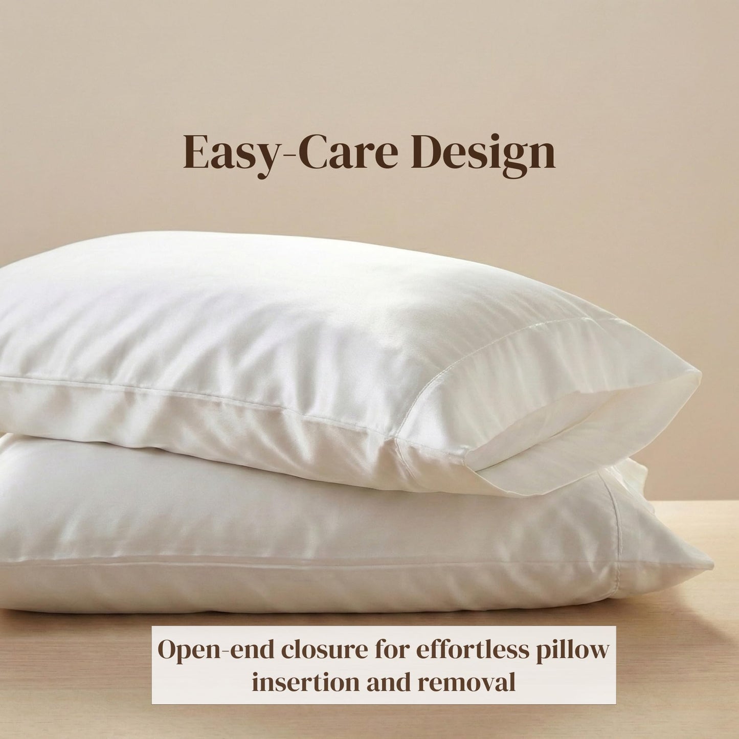 Beckham Hotel Collection Queen Pillows with Cotton Pillowcases Sets of 2, Soft Down Alternative Pillows, Open End Cases for Easy Changing, White