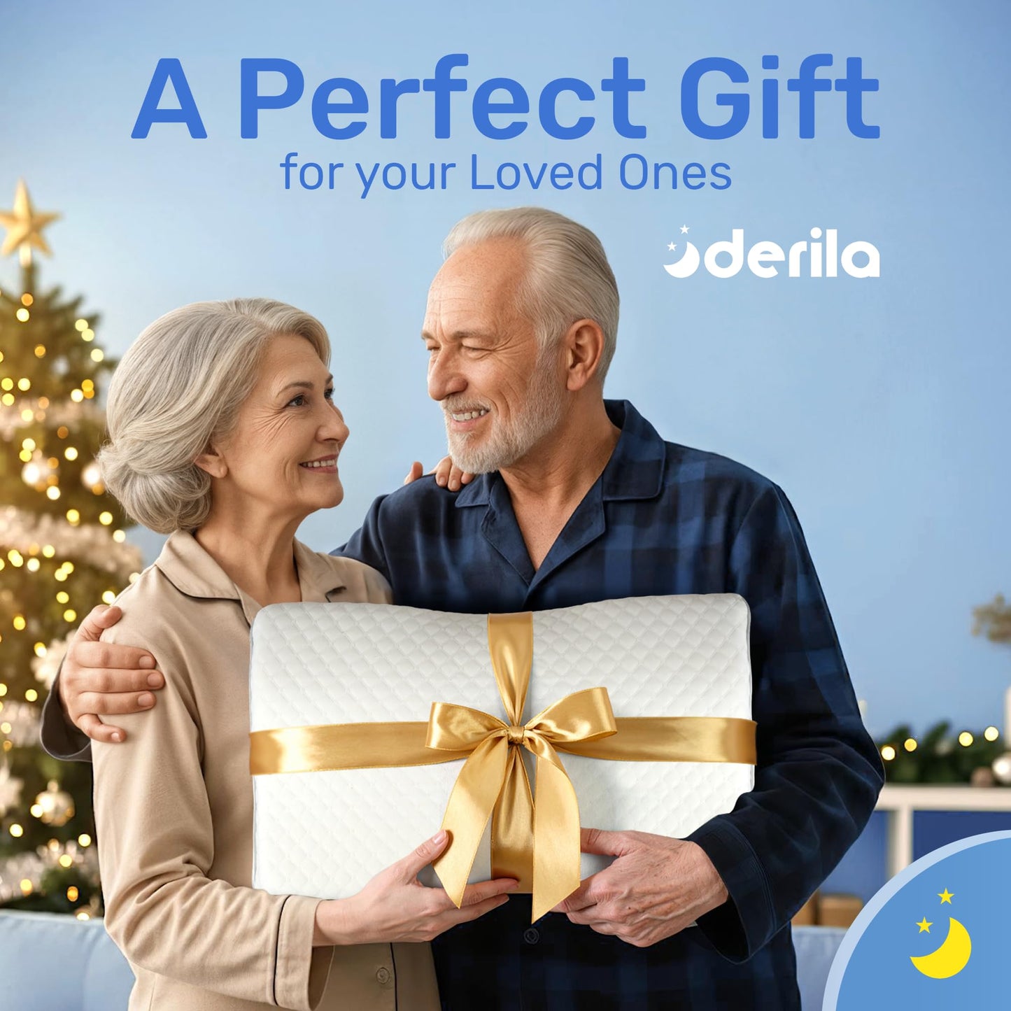 Derila King Size Neck Pillow for Sleeping, Cervical Pillow, Memory Foam Side Sleeper Pillows, Bed Contour Pillows for Back, Stomach Sleepers for Men 23.6x13.4x4.3 in