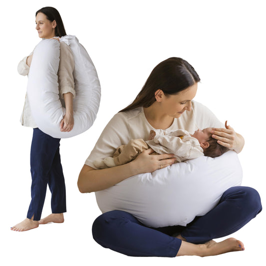 MINICAMP Full Body Pregnancy Pillow for Sleeping – Full Body Maternity Support Pillow for Back, Belly, Hips & Legs – Ergonomic Side Sleeper Pillow with Removable Washable Cover - Made in EU