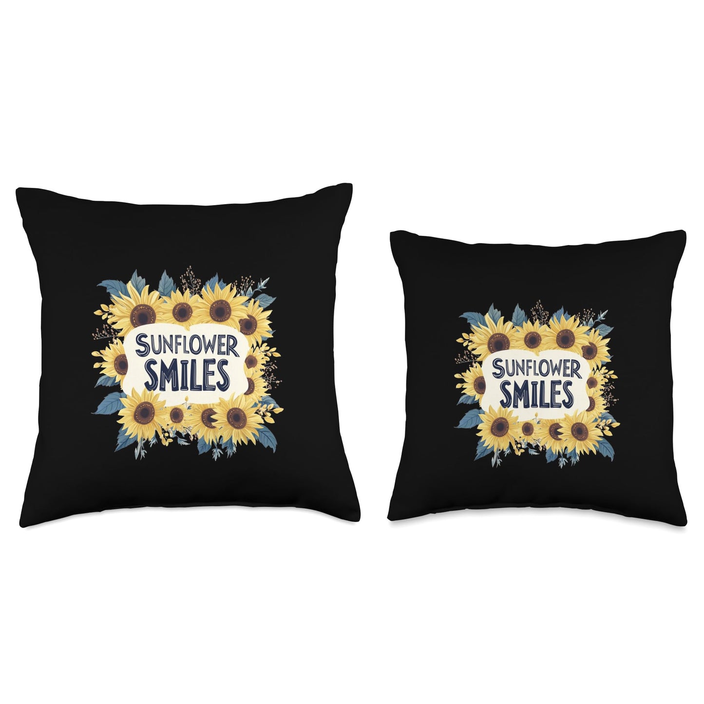 Nice Sunflower with Cute Saying Costume Throw Pillow