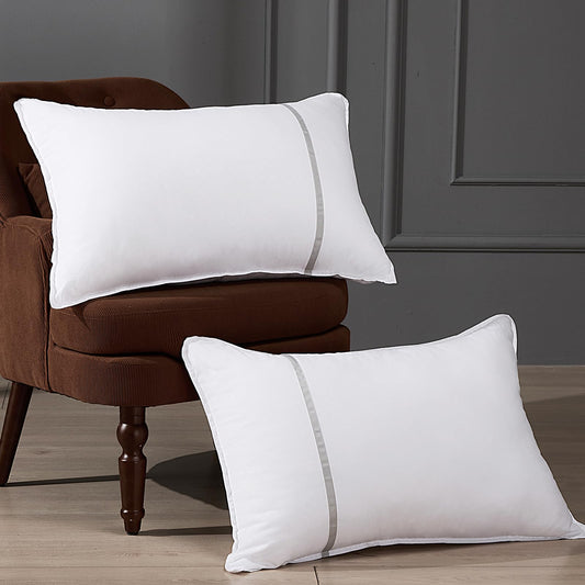 MUFEW King Size Pillows Set of 2, Medium Firm Hotel Pillows for Sleeping, Cooling Bed Pillows for Side & Back Sleepers, Down Alternative Filling, 20 x 34 Inches