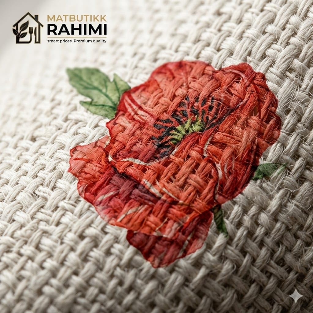 Matbutikk Rahimi Floral Throw Pillow Covers Set of 4, 18x18 Inch, Pillow Covers, Linen Cushion Covers with Hidden Zipper, Soft Decorative Farmhouse Pillow Covers for Sofa Couch Bedroom Living Room
