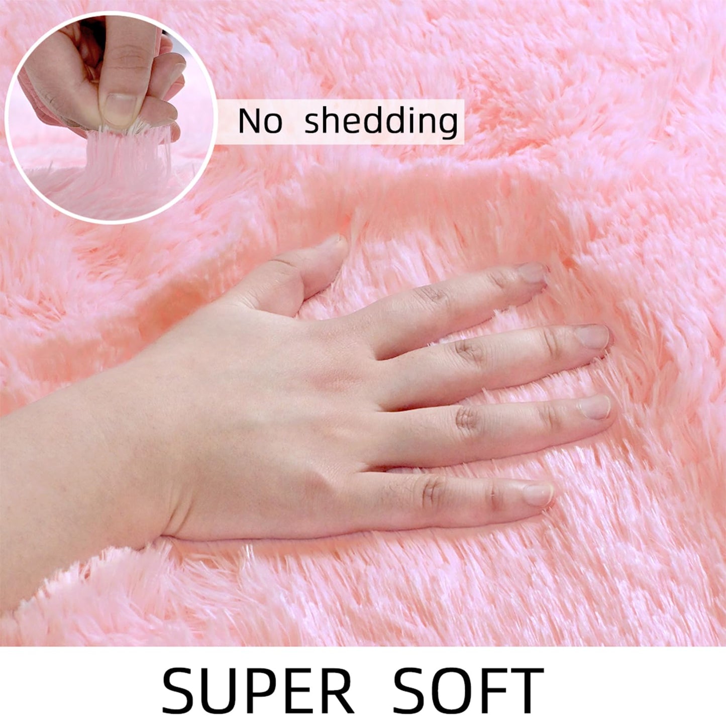 MATIIUI Shag Pink Small Rug 2x3 Area Rugs for Bedroom Dorm Bedside Living Room, Non-Slip Ultra Fluffy Soft Area Rugs for Entry, Kids Room, Study, Office, Playroom, Modern Small Carpet Décor
