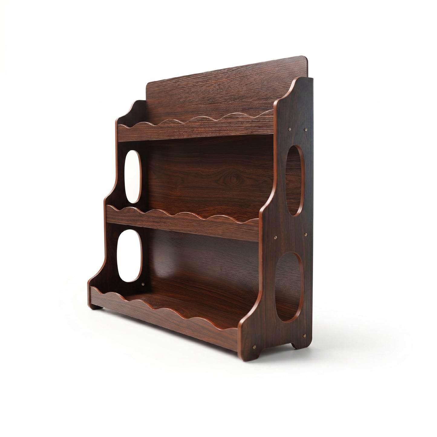 AMMEHOELA Wood Kids Bookshelf,WalnutWood GrainPattern