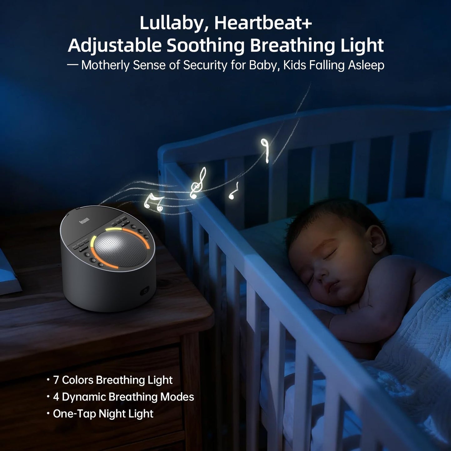 ANWOON Sound Machine with Aroma Diffuser, Premium Metal Shell White Noise Machine, Soothing Night Light, 50+ Natural Sounds for Sleep, Focus, Relaxation, Perfect System for Adults Kids Baby