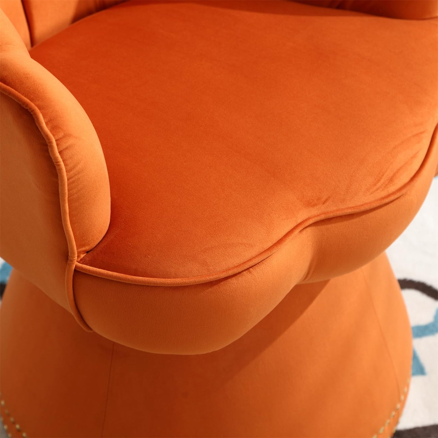 SPOFLYINN 1 Accent Sofa Chair, One Size, Orange Color