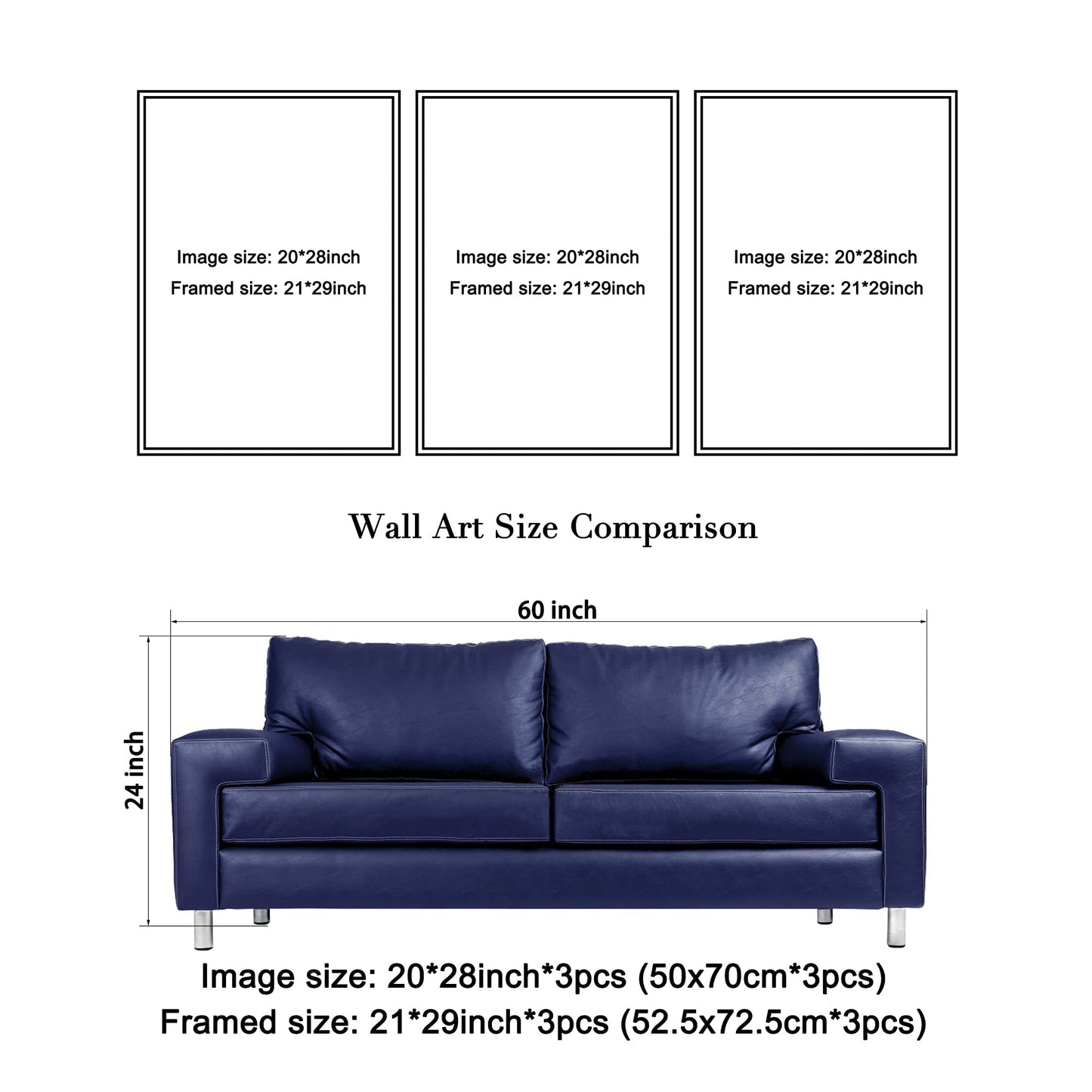 Wieco Art Extra Large Size Framed Canvas Art Prints Wall Art the Cloud Tree Abstract Pictures Paintings for Living Room Home Office Decorations Contemporary Artwork 3 Panels Black Frame