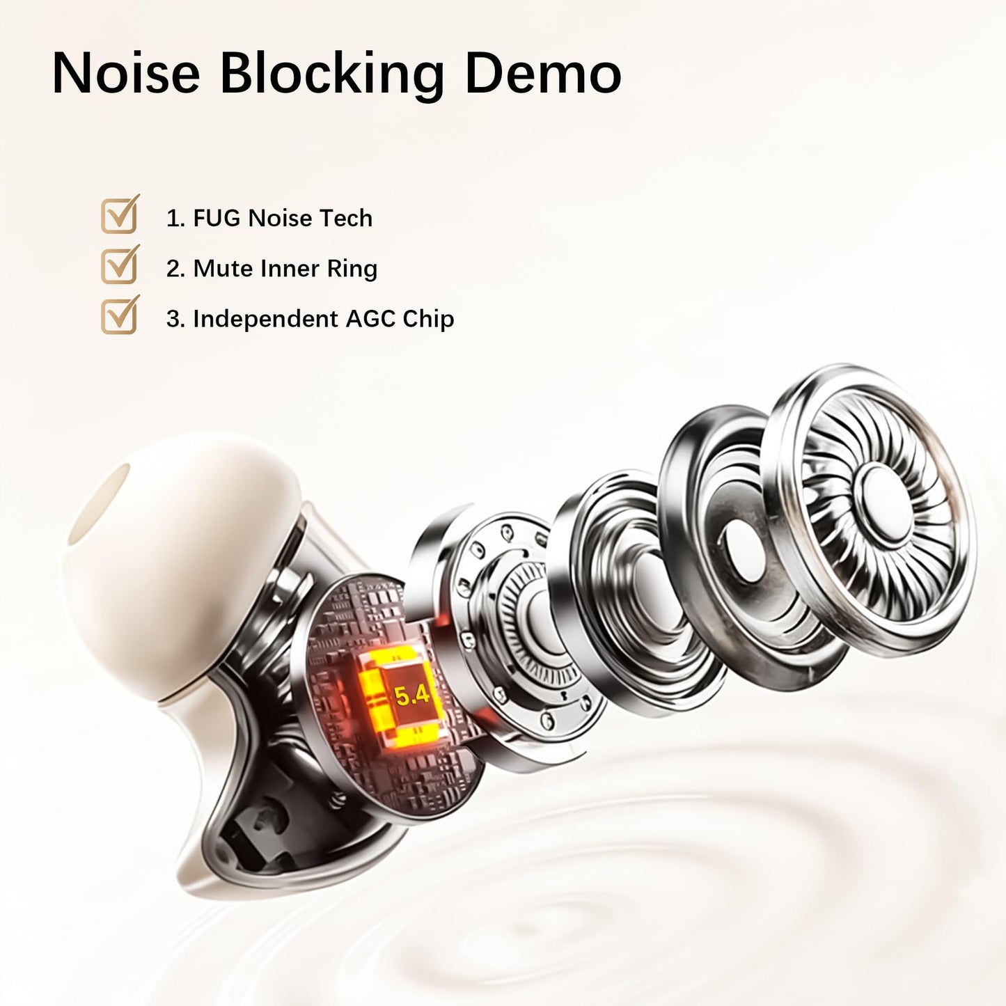 Essonio H8 Sleep Earbuds 53dB High-Frequency Noise Reduction, Small Earplugs for Side Sleepers, 80H Playtime, Snore Blocking Comfortable Earbuds, Bluetooth 5.4 Ear Plugs for Side Sleeper, Airplane