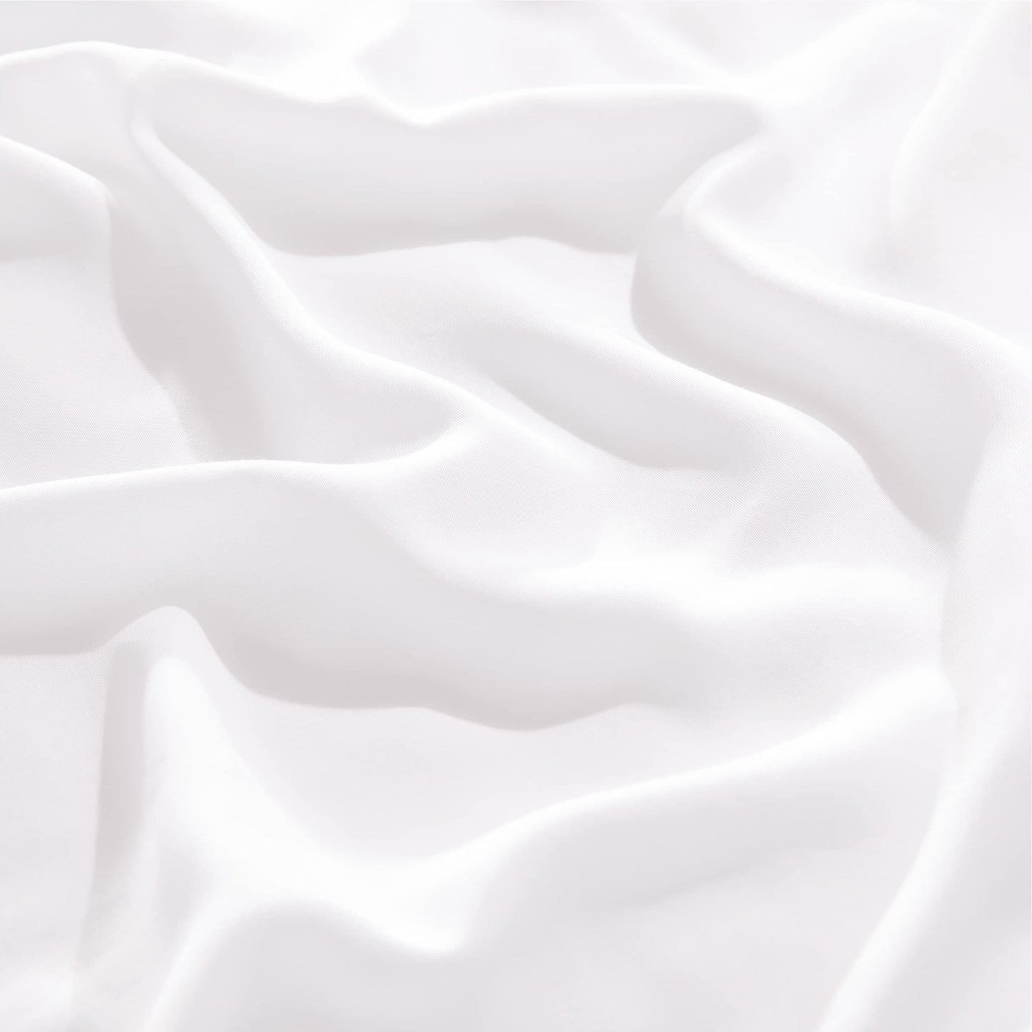 Bedsure King Size Sheet Set, Cooling Sheets, Rayon Derived from Bamboo, Deep Pocket Up to 16", PureWoven, Breathable & Soft, Bed Sheets, Hotel Luxury Silky Bedding for Hot Sleepers, White