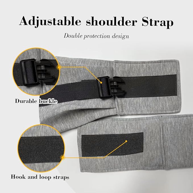 PAWPUBBY Dog Carriers for Small Dogs 3-10 lbs, Adjustable Soft Padded Shoulder Strap, Hands-Free Dog & Cat Sling Bag with Double Safety Buckles for Outdoor Travel, Light Gray, M