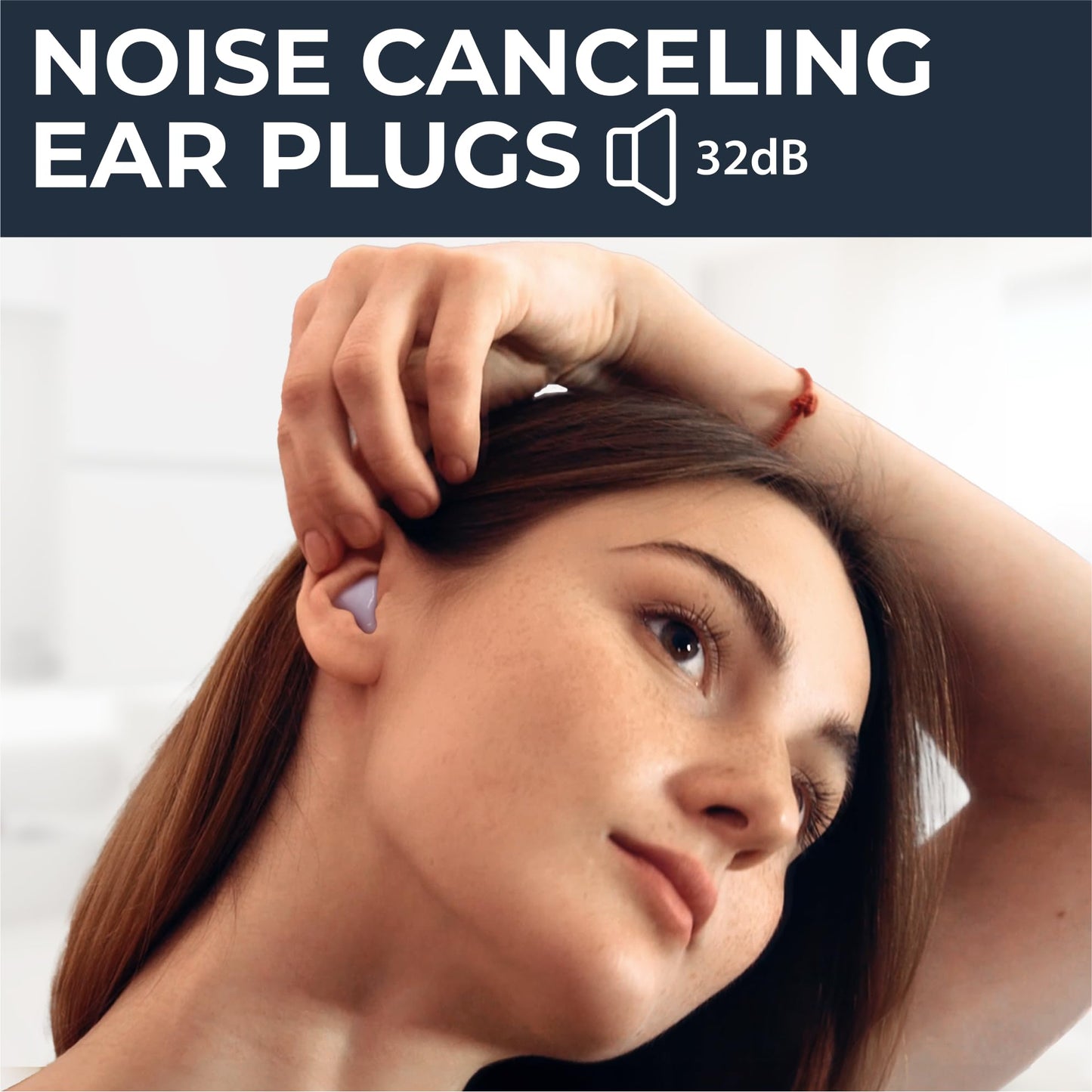 PQ Silicone Gel Ear Plugs for Sleeping and Swimming - 50 Noise Cancelling Earplugs, Ear Protection with Sound Blocking Level 32Db, Soft Wax Pillows (50 Pillows), Color: White