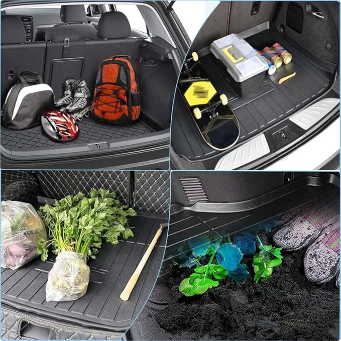 Explorer Cargo Liner - All-Weather Cargo Mats Compatible with Ford Explorer 2011-2019 Models，3D Custom-Fit Waterproof Non-Slip Durable Odorless TPO High-Raised Edge Trunk Tray Floor Mat
