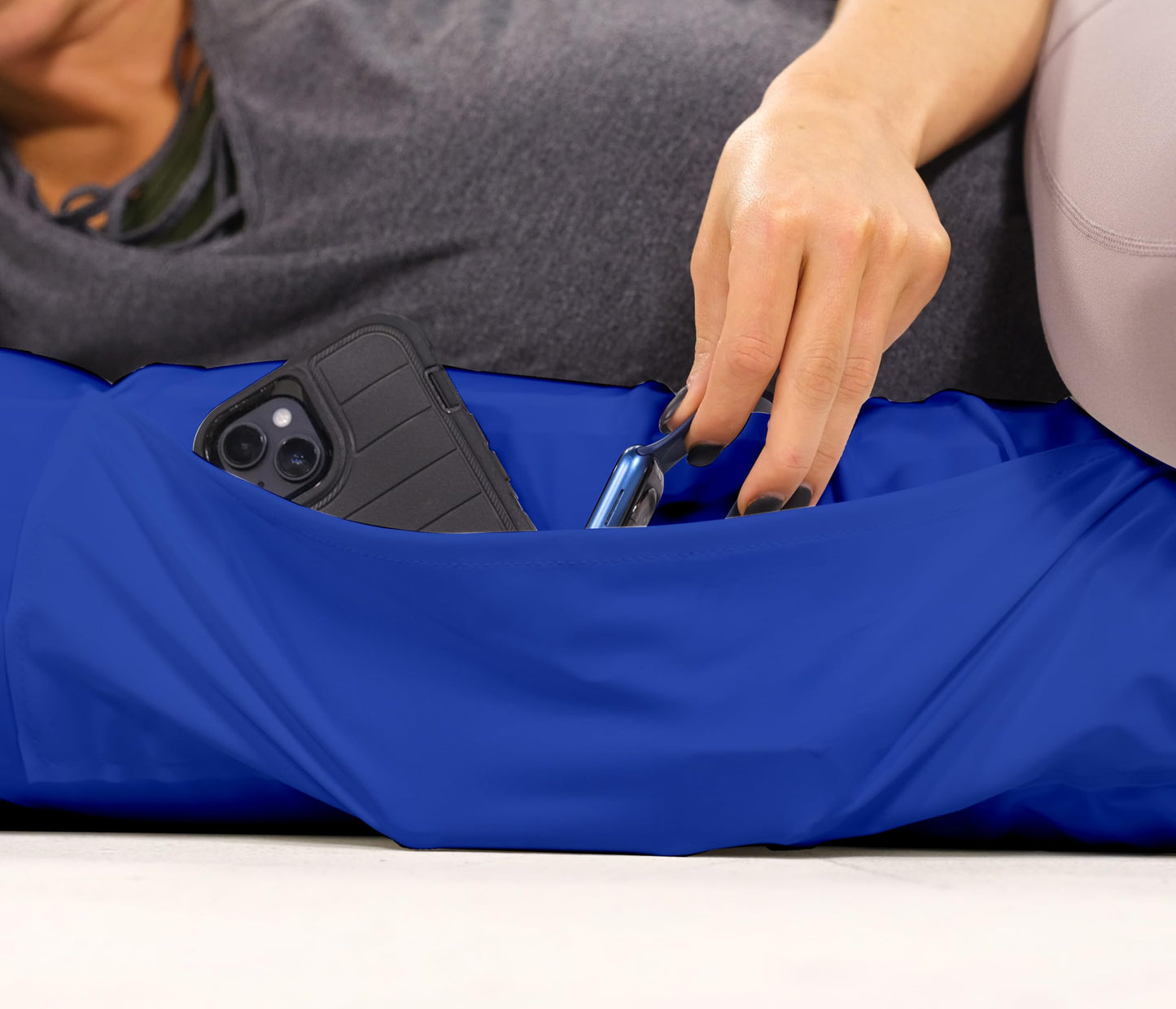 Jokari Belly Buddy Inflatable Floating Maternity Air Pillow. Body-Length Pregnancy Support Cushion for Hip, Pelvis, Spine and Belly Comfort at The Pool, Beach or Home with Storage Pocket